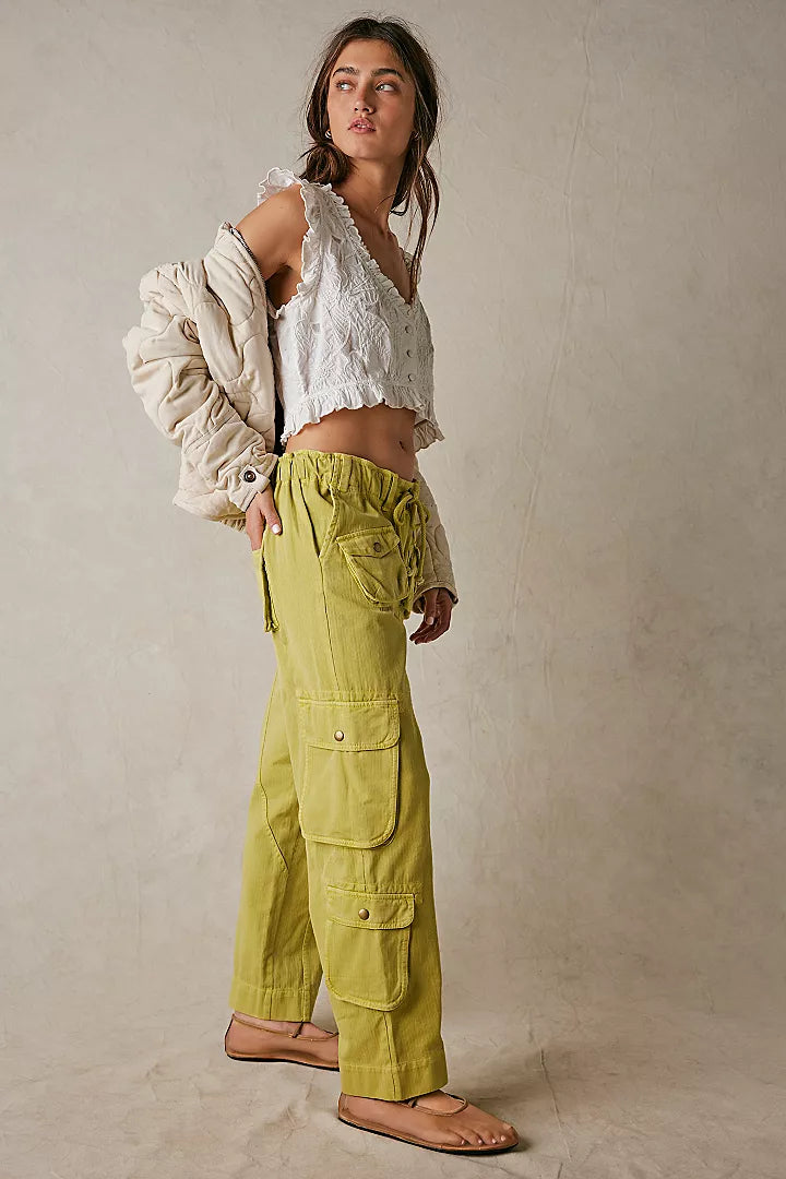 Free People Tahiti Cargo Pants - Citronelle Casual Sweatpants Style