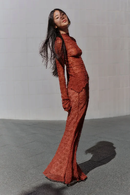 Robyn Sheer Lace Maxi Skirt - Chilli silk skirt elegant