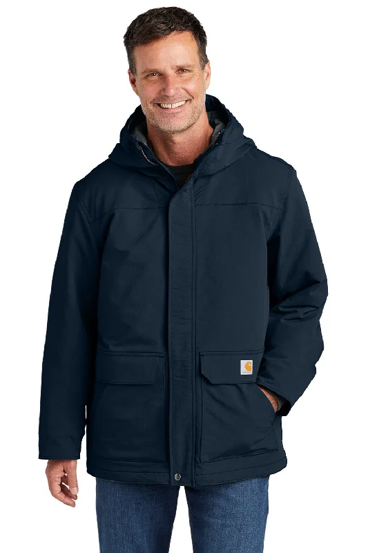Carhartt Mens Super Dux Wind & Water Resistant Full Zip Hooded Jacket - Navy Blue Rayon Jacket Velvet Jacket Corduroy Jacket Carhartt Mens Super Dux Wind & Water Resistant Full Zip Hooded Jacket - Navy Blue Rayon Jacket Velvet Jacket Corduroy Jacket
