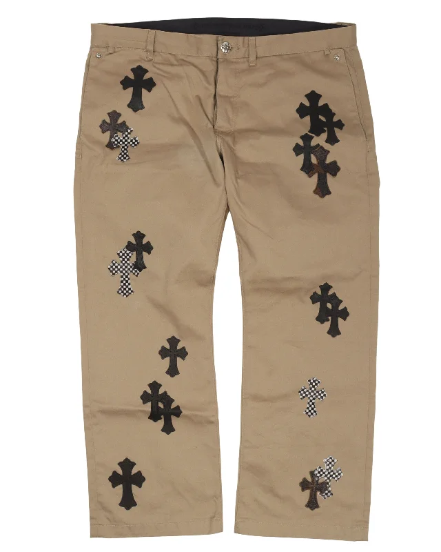 Cross Patch Chino Pants Slim Fit Casual Pants