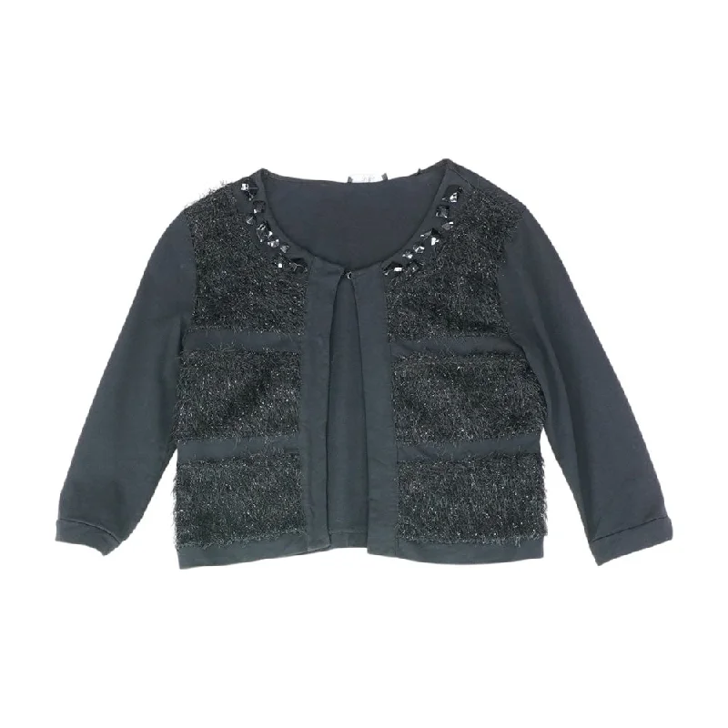 Black Solid Sweater Fitted Loose Oversized
