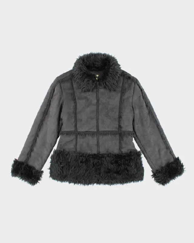 Vintage Y2k 00s Buffalo Fax Suede Jacket - M Print Jacket Jacquard Jacket Patchwork Jacket