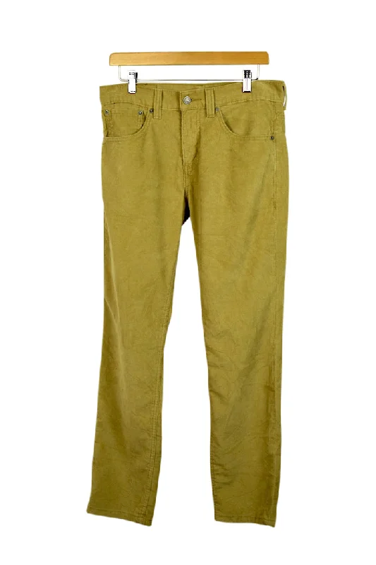 Levis Brand Tan Corduroy Pants Comfortable Jogger Trousers