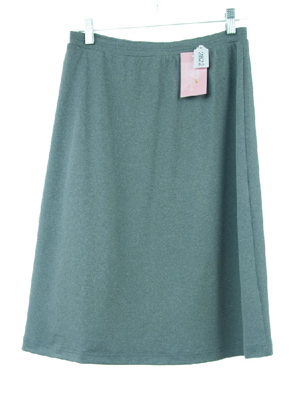 #2822 Sale Rack Item / Athletic Exercise Skirt / Misses Small / Heather Gray zip skirt side