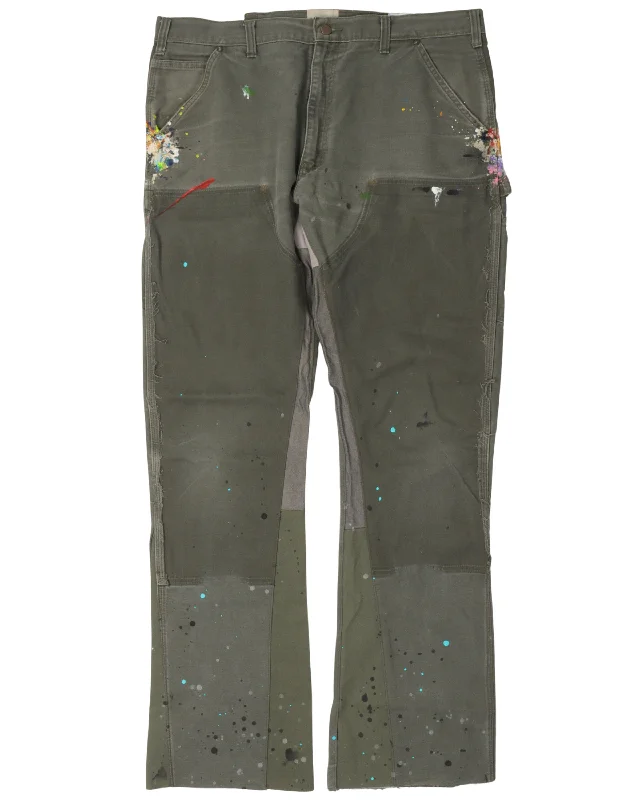 Double Knee La Flare Pants Modern Skinny Pants