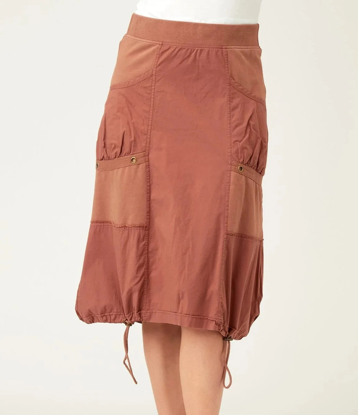 Adriel bubble skirt in dark nubuck chiffon skirt floaty