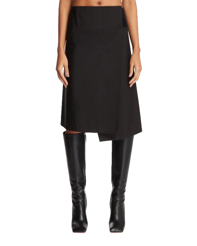 Wrap Skirt Nera velvet skirt glossy
