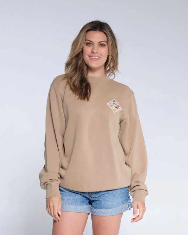 Tippet Boyfriend Crew Sweater Women's Houndstooth Herringbone Solid