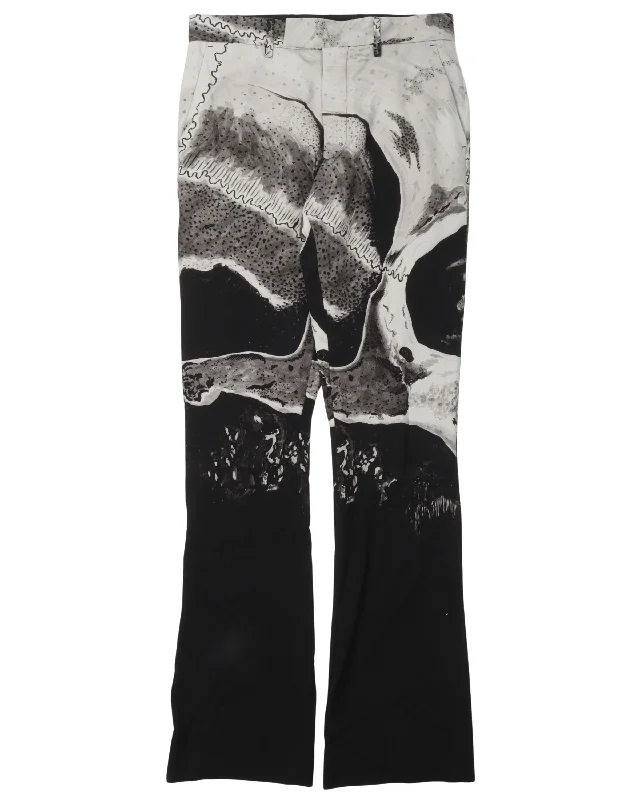 Wes Lang Big Skull Flared Pant Fashionable Jogger Pants