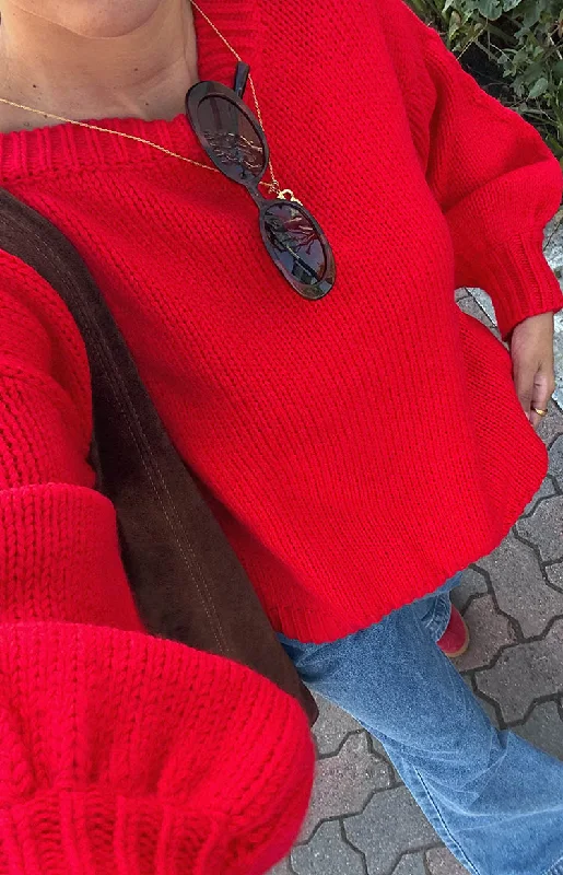 Chapman Red Sweater Print Jacquard Patchwork
