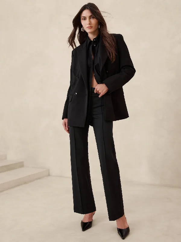Straight Everywhere Ponte Pant Trendy Wide-Legged Trousers