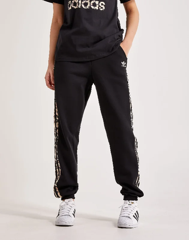 Adidas Leopard Luxe Track Pants Formal Wide-Leg Pants