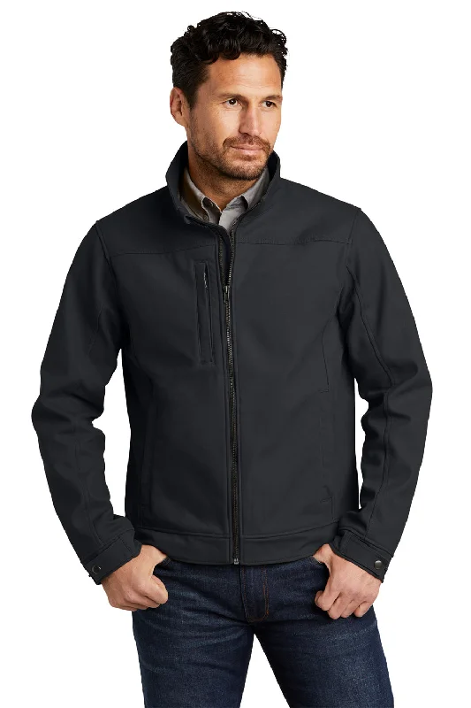 CornerStone Mens Duck Cloth Water Resistant Full Zip Jacket - Charcoal Grey Satin Fabric Silk Fabric Chiffon Fabric