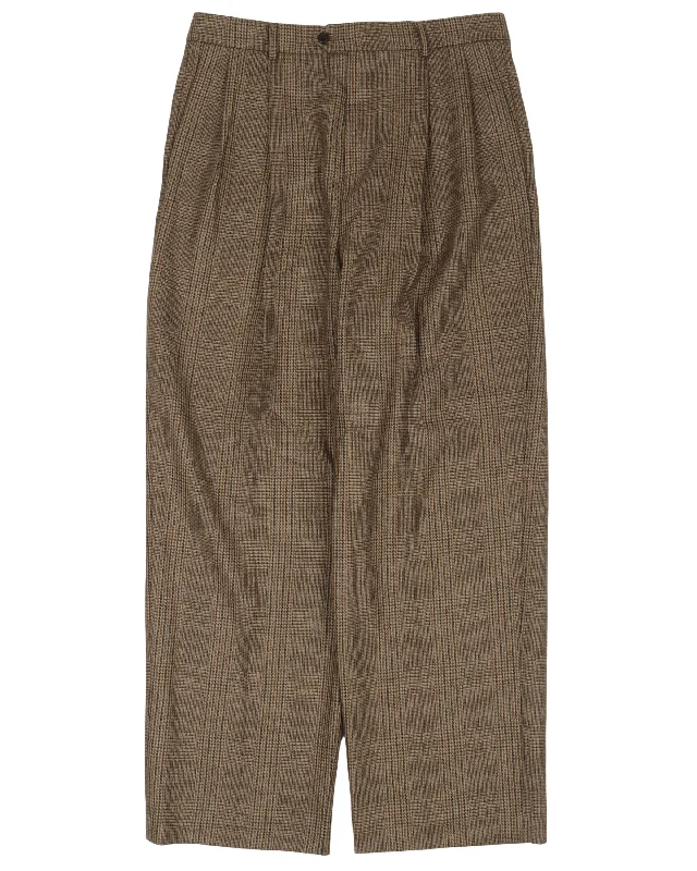Plaid Pants Modern Bootcut Pants