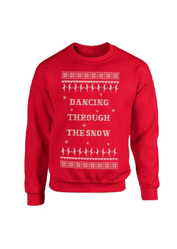 Dancing Through the Snow Sweater Welt Pockets Slit Pockets Flap Pockets
