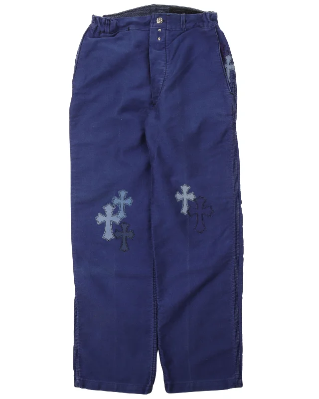 French Work Cross Pants Soft Sweatpants Style