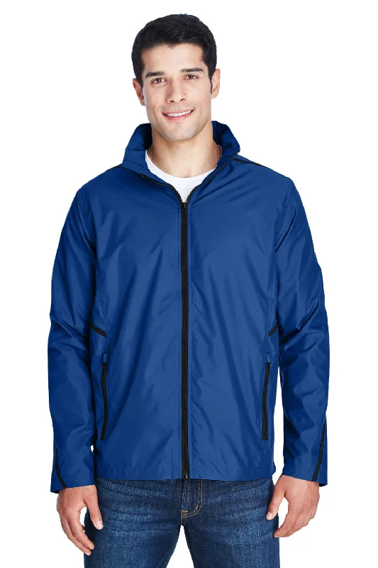 Team 365 Mens Conquest Wind & Water Resistant Full Zip Hooded Jacket - Royal Blue Wool Jacket Cashmere Jacket Tweed Jacket