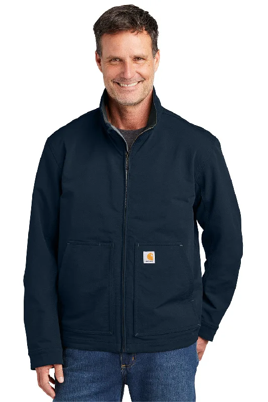Carhartt Mens Super Dux Wind & Water Resistant Full Zip Jacket - Navy Blue Cotton Jacket Linen Jacket Terry Jacket Carhartt Mens Super Dux Wind & Water Resistant Full Zip Jacket - Navy Blue Cotton Jacket Linen Jacket Terry Jacket