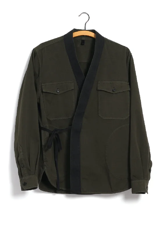 REMY | East & West Shirt Jacket | Olive Drill Bomber Jacket Anorak Windbreaker