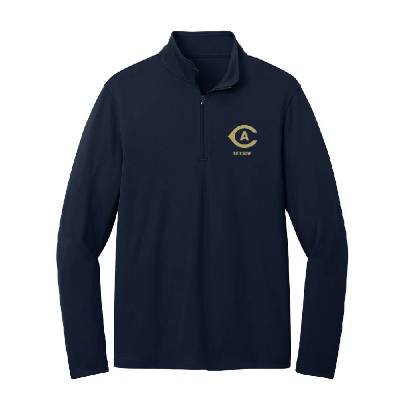 UC Davis - NCAA Women's Gymnastics : Avah Reichow - Lightweight Quarter Zip Jacket Front Pockets Side Pockets Patch Pockets