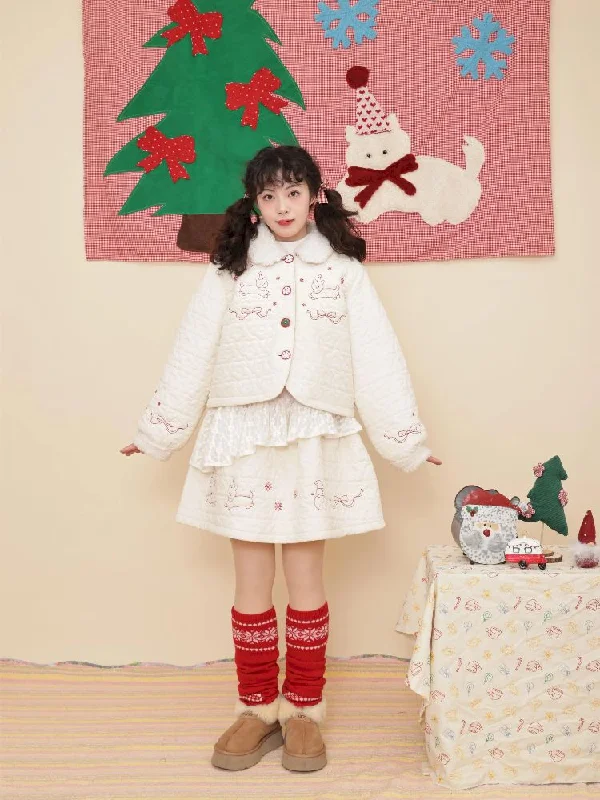 Doll Collar Cotton Half Skirt Set【s0000011201】 linen skirt natural