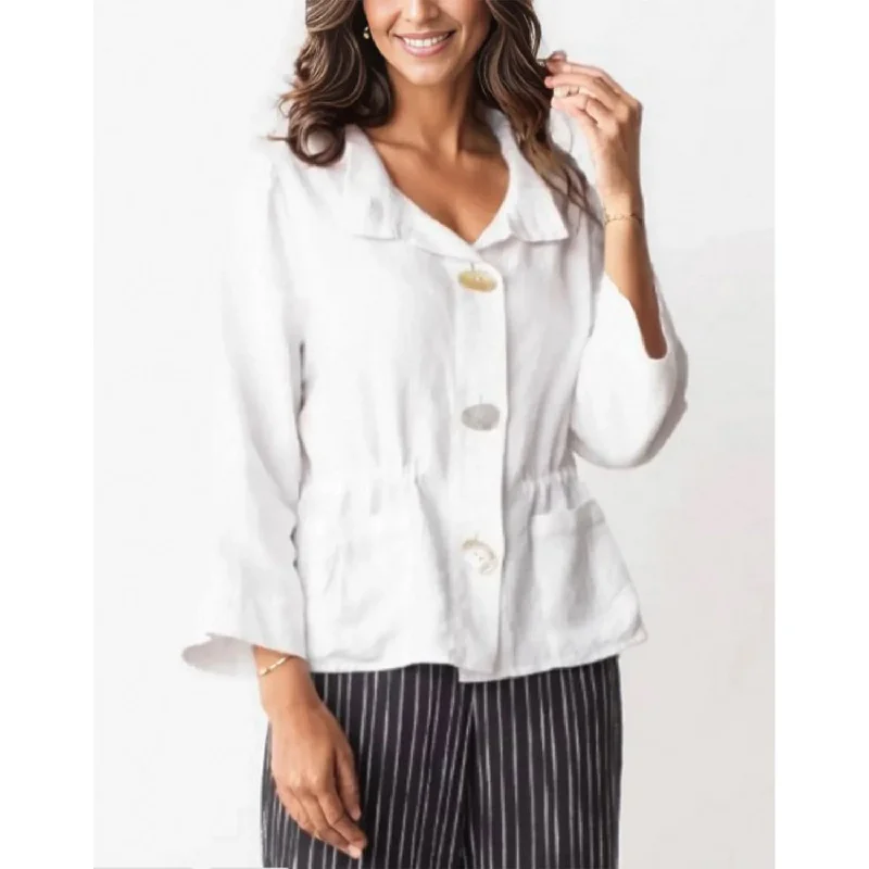 Women's Liv by Habitat Montauk Jacket White Plaid Jacket Tartan Jacket Houndstooth Jacket