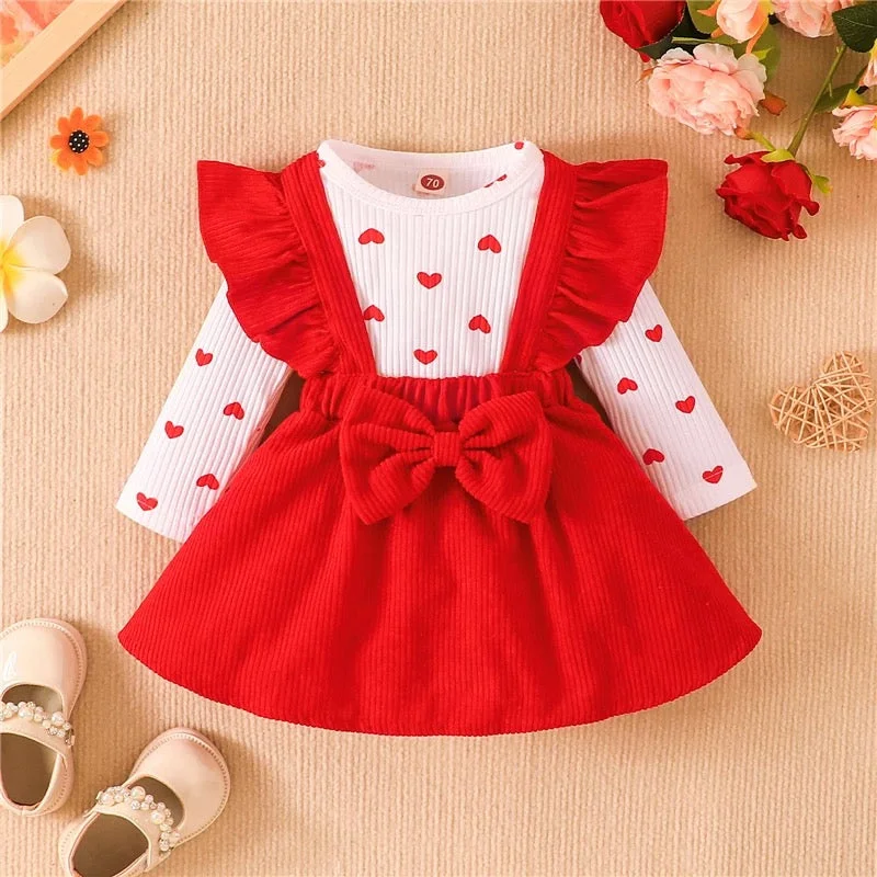 Baby Valentine Skirt Set leather skirt bold