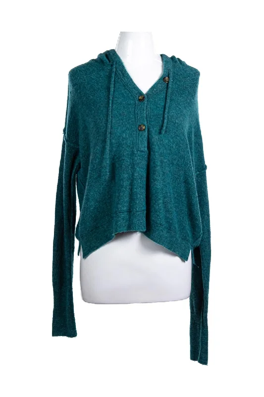 Free People Sweater Hooded Sweater Collared Sweater Shawl Collar