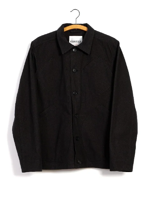 LAURITZ | Refined Work Jacket | Nero Welt Pockets Slit Pockets Flap Pockets