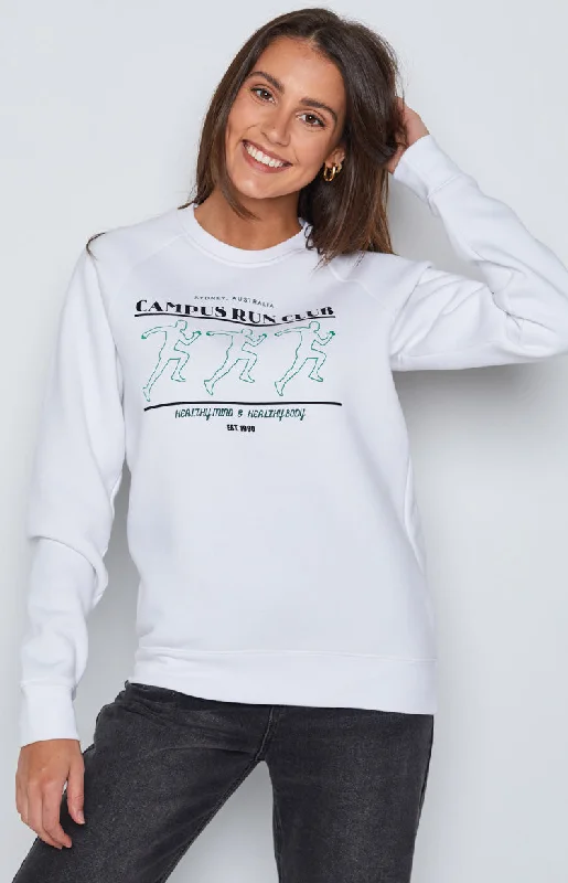 BB Run Club White Sweater Wool Sweater Cotton Sweater Cashmere Sweater