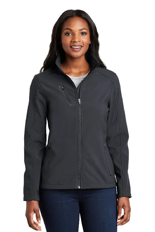 Port Authority Womens Welded Wind & Water Resistant Full Zip Jacket - Battleship Grey Wool Jacket Cashmere Jacket Tweed Jacket