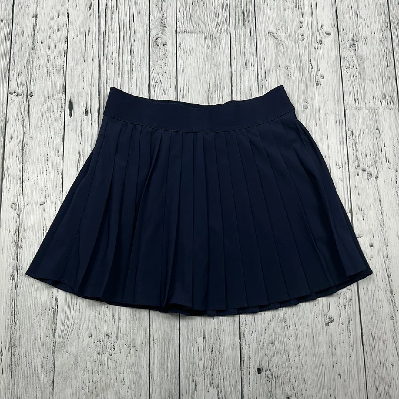 Garage Navy Blue Pleated Athletic Skirt - Hers M chiffon skirt airy