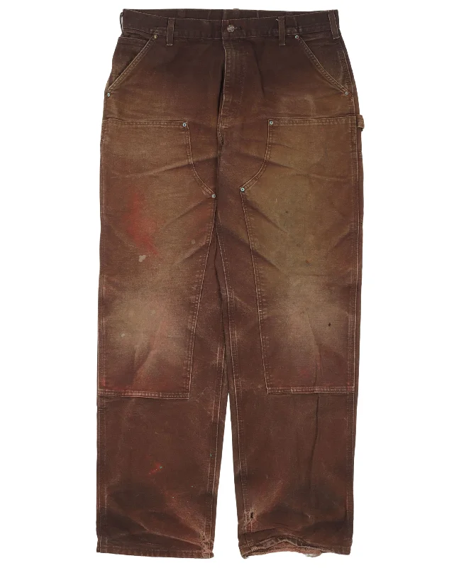 Fade Carhartt Double Knee Pants Trendy Wide-Legged Trousers