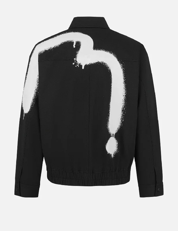 Graffiti Daicock Print Boxy Fit Zip Up Jacket Chenille Fabric Brocade Fabric Lace Fabric