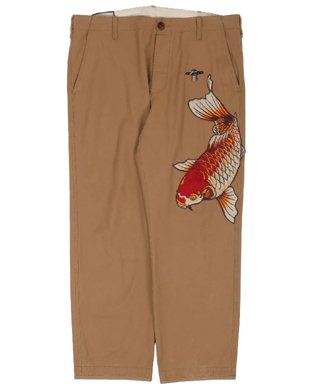 Koi Fish Pants Relaxed Linen Pants