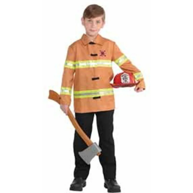 Firefighter Jacket Boys Costume Toggled Jacket Drawstring Jacket Belted Jacket