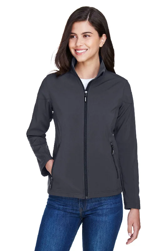 Core 365 Womens Cruise Water Resistant Full Zip Jacket - Carbon Grey Appliqued Jacket Beaded Jacket Sequined Jacket