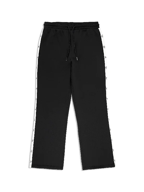 Ardea Straight Leg Track Pant- Black Beauty Trendy Printed Pants