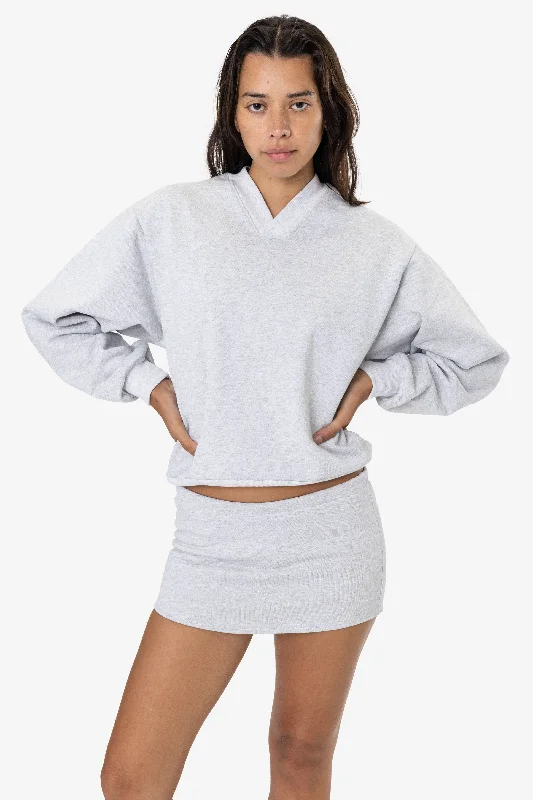 HF-385 - Heavy Fleece Mini Skirt flowy skirt hem