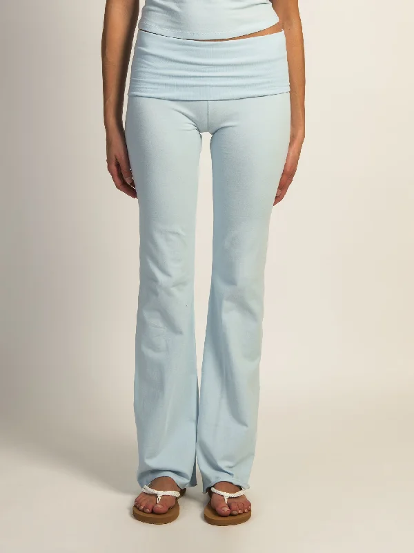 HARLOW GIA FOLDOVER PANT - BLUE Chic Slim Fit Pants