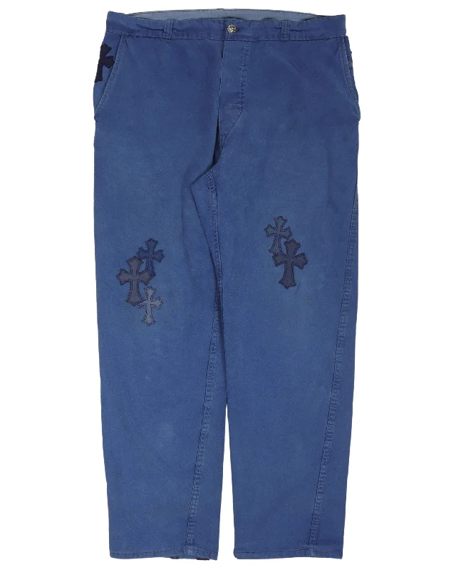 Cross Patch French Work Pants Slim-Fit Khaki Pants