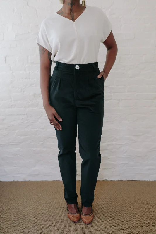Long Perfect Pant in Black Velvet Classic Stretch Pants