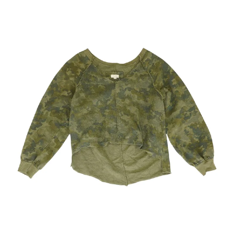 Green Camo Sweater Herringbone Houndstooth Plaid
