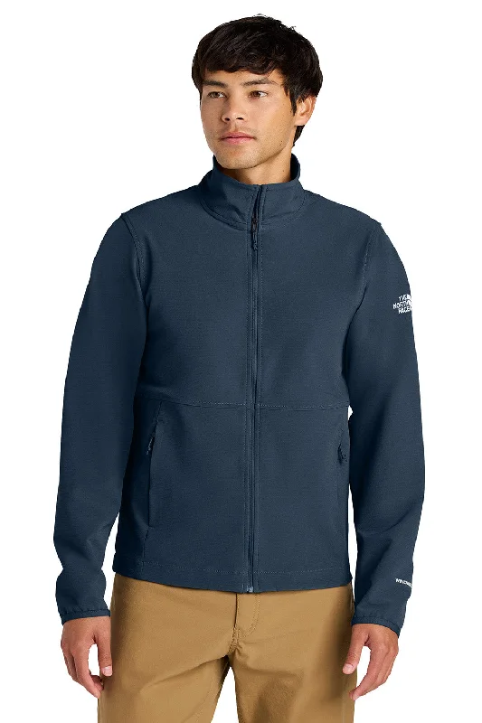 The North Face Mens Edge Stretch Wind & Water Resistant Full Zip Soft Shell Jacket - Summit Navy Blue - NEW Striped Jacket Polka Dot Jacket Floral Jacket