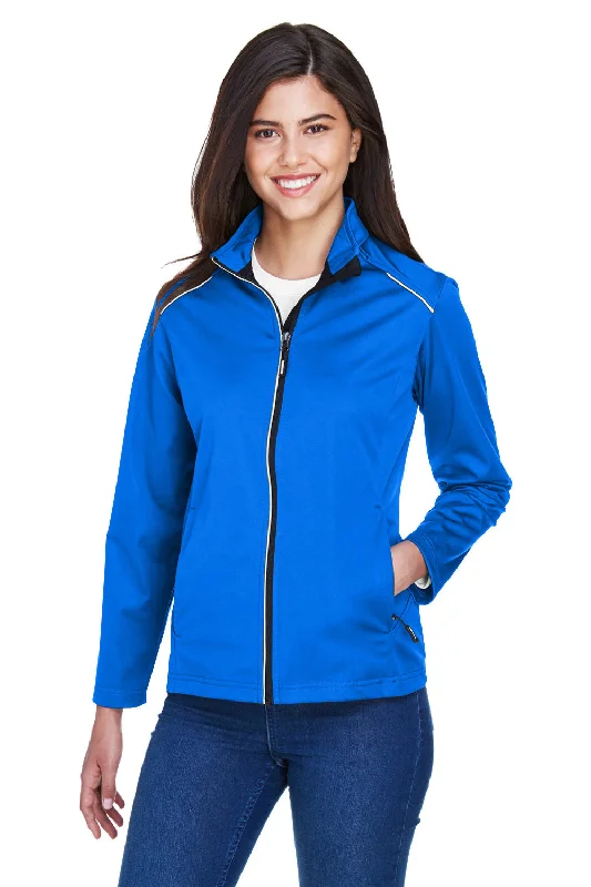 Core 365 Womens Techno Lite Water Resistant Full Zip Jacket - True Royal Blue Toggled Jacket Drawstring Jacket Belted Jacket