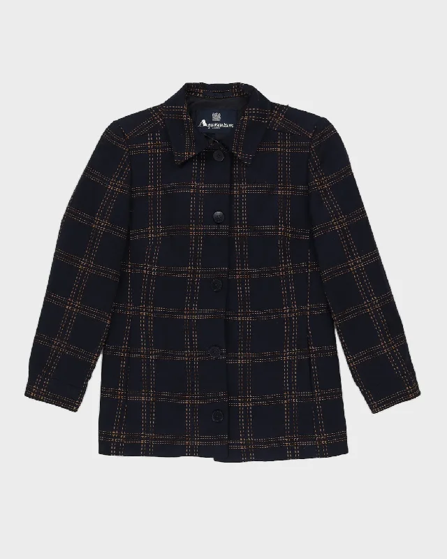 Aquascutum Navy Blue Blazer Jacket - S Mesh Jacket Canvas Jacket Denim Jacket
