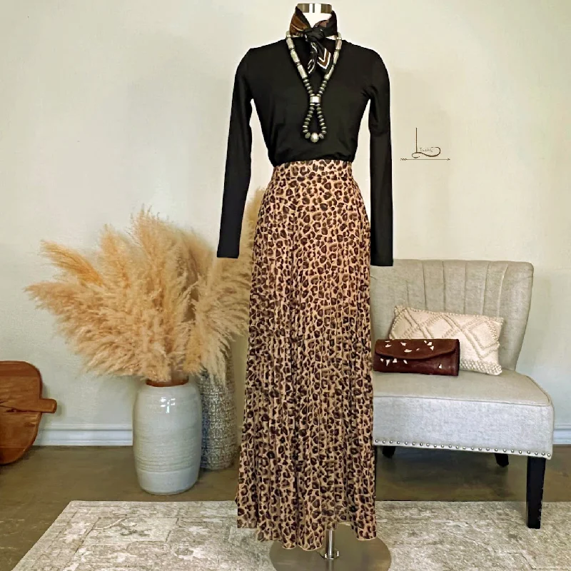 The Leopard Maxi Skirt silk skirt luxurious