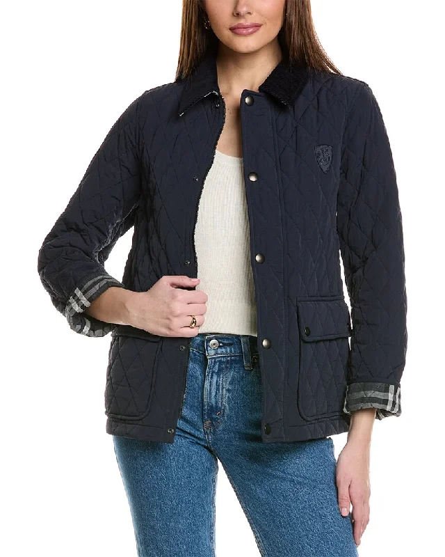 Burberry Logo Quilted Jacket Insulated Jacket Fitted Jacket Loose Jacket