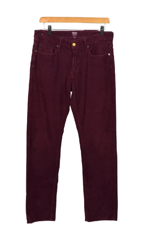 Red Corduroy Pants Classic Flared Pants