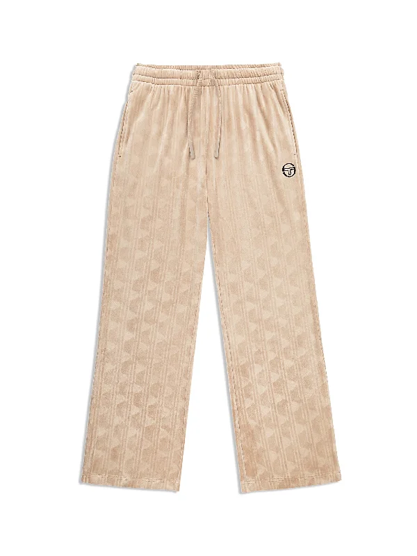 Gabrisa Velour Track Pant- Humus Chic Slim Fit Pants